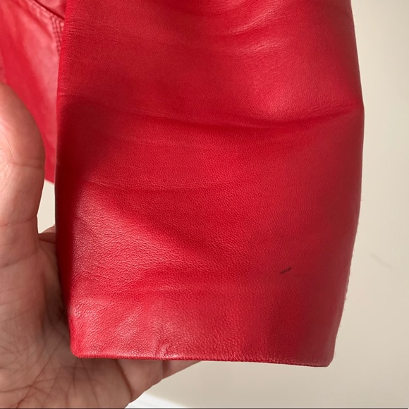 Danier deep red XS leather blazer - Picture 14 of 15